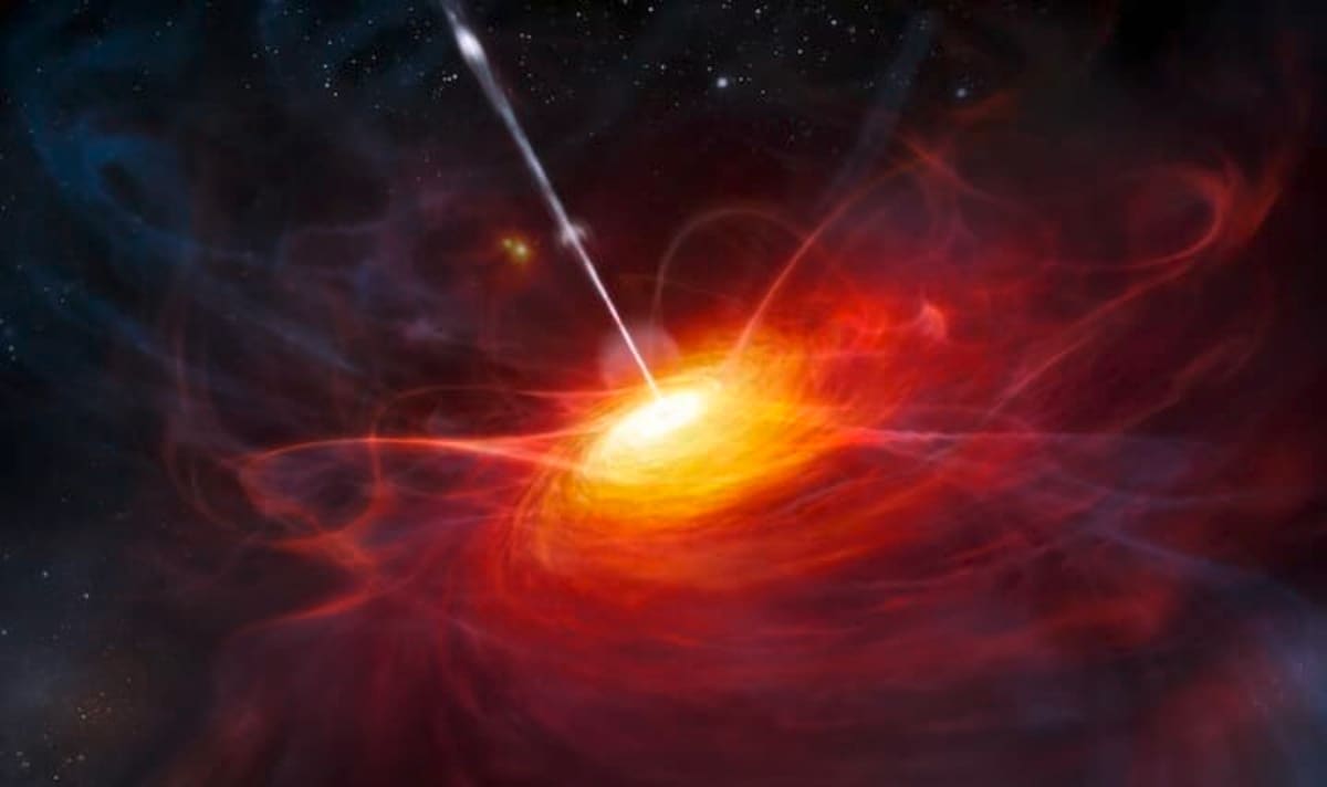 最も明るく、最も急速に成長するブラックホール発見 銀河の全恒星の
