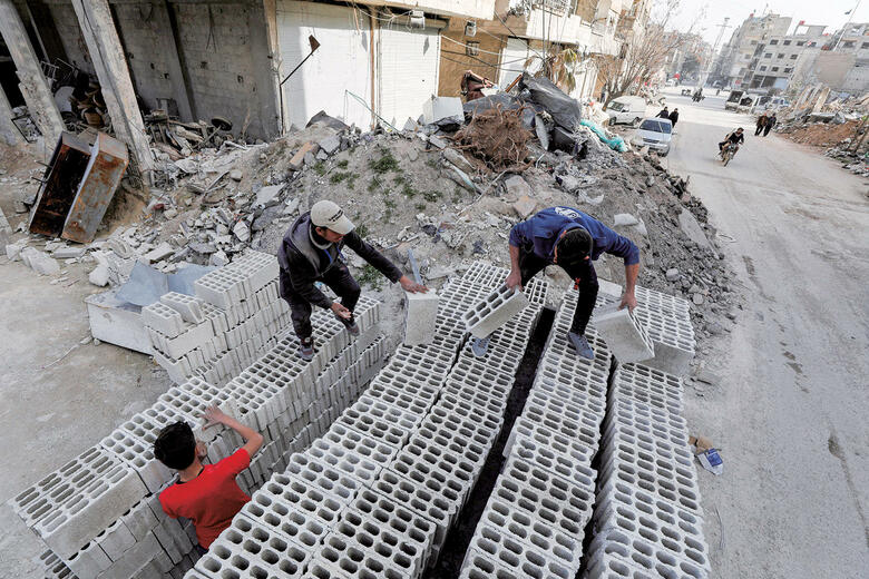 首都ダマスカス近郊では復興が進んでいるが（東グータ地区）　Omar Sanadiki-REUTERS