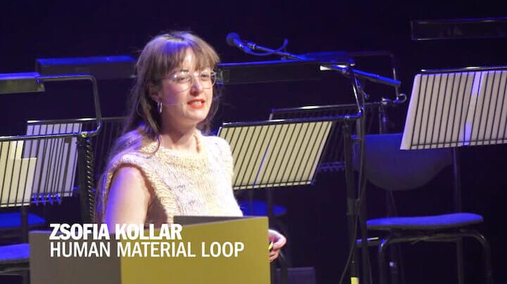 毛髪製ベストを着用したゾフィア・コーラーさん