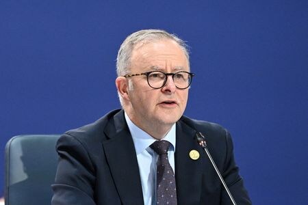 オーストラリアのアルバニージー首相は７日、ベトナムとの関係を「包括的戦略的パートナー」に格上げすると発表した。写真はアルバニーズ豪首相。３月６日、メルボルンで撮影（２０２４年　代表撮影）