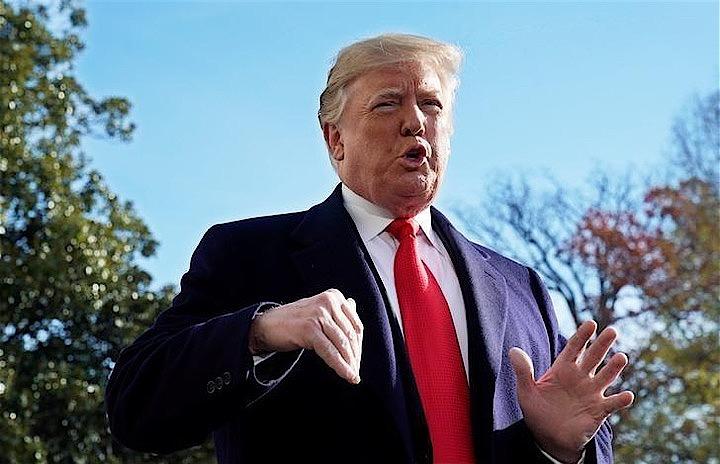 11月29日、トランプ米大統領は今週末開催される20カ国・地域（G20）首脳会議の合間に予定していたロシアのプーチン大統領との会談を中止すると発表した（2018年　ロイター/JONATHAN ERNST）