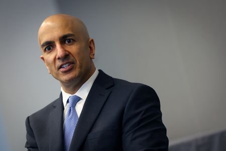 米ミネアポリス地区連銀のカシュカリ総裁は１９日、今週開かれた連邦公開市場委員会（ＦＯＭＣ）での２５ベーシスポイント（ｂｐ）利下げと、年内の残り２回のＦＯＭＣでの利下げは、雇用市場のリスクにより正当化されるとの認識を示した。２０２３年５月撮影（２０２５年　ロイター/Mike Segar）