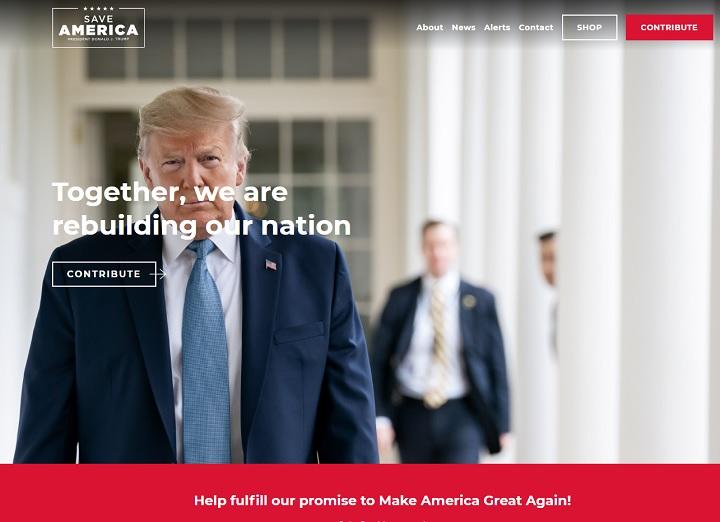 トランプの公式サイトSave America