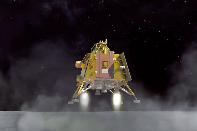 インド探査機が月の南極に着陸（写真はイメージ）　ISRO/UPI/AFLO