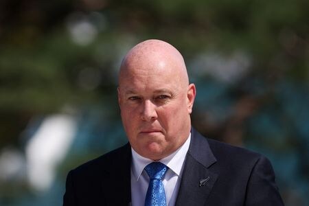 　９月４日、韓国の尹錫悦大統領は同国を訪問しているニュージーランド（ＮＺ）のラクソン首相（写真）と会談し、北朝鮮の核兵器開発や対ロシア軍事協力を非難した（２０２４年　ロイター/Kim Hong-Ji）