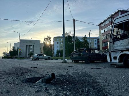 ウクライナは２日、首都キーウ（キエフ）とその周辺で一晩に３６回のロシアからの空爆があったが、撃退したと明らかにした。提供画像（２０２３年　ロイター）