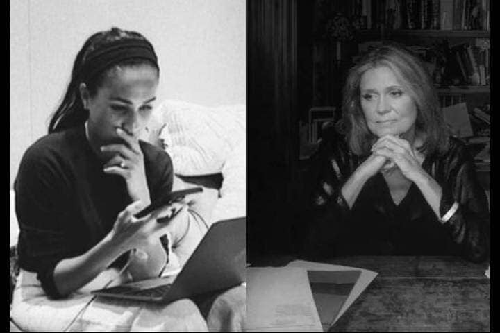 左から、メーガン妃とフェミニズム運動の活動家グロリア・スタイネム　Photo via Instagram