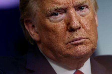 　２０日、トランプ米大統領は、中国や習近平国家主席を大いに尊敬しているものの、新型コロナウイルスが中国で発生し、制御不能な状況になったことは遺憾だと表明した。写真はトランプ米大統領（２０２０年　ロイター/Jonathan Ernst）