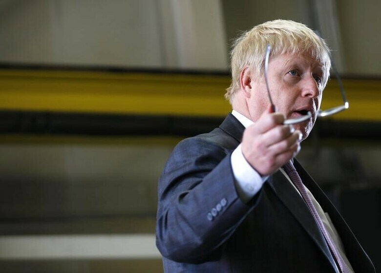 ５月１５日、英国の欧州連合（ＥＵ）からの離脱（ブレグジット）を支持しているボリス・ジョンソン前ロンドン市長は、インタビューで、ＥＵは超大国の形成を模索しており、ヒトラーやナポレオンと同じ末路をたどる運命にあると述べた。１２日撮影（２０１６年　ロイター/Darren Staples）