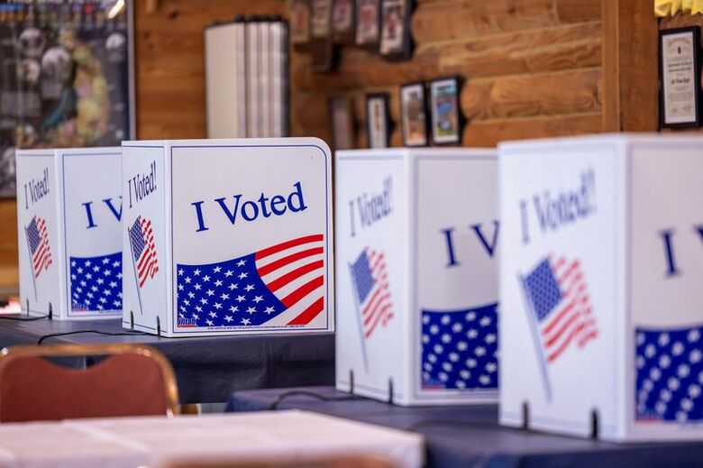 米上院議員選における共和党予備選挙決選投票の投票所。サウスカロライナ州レキシントン郡ケイシーで8月25日撮影。 REUTERS/Sam Wolfe