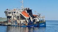 黒海の貨物船火災で2人死亡、ウクライナはロシアのドローン攻撃と主張