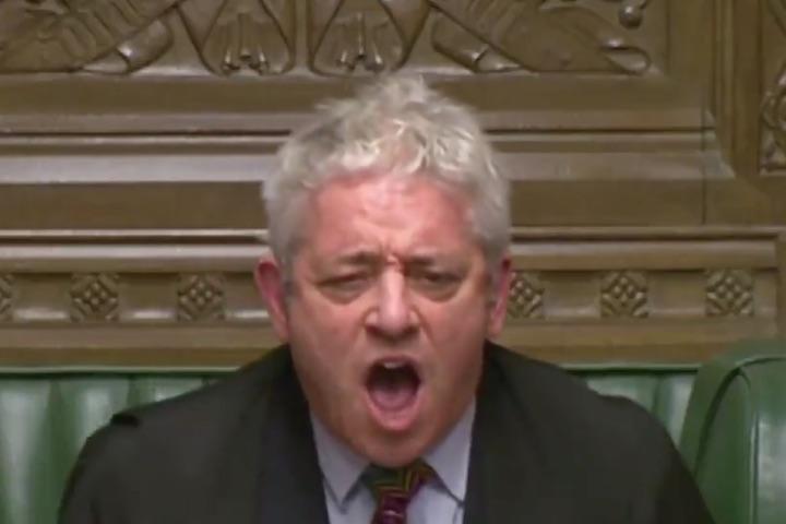 「Order! Order! Order!」（静粛に）と叫ぶジョン・バーコー下院議長　CBC-twitter