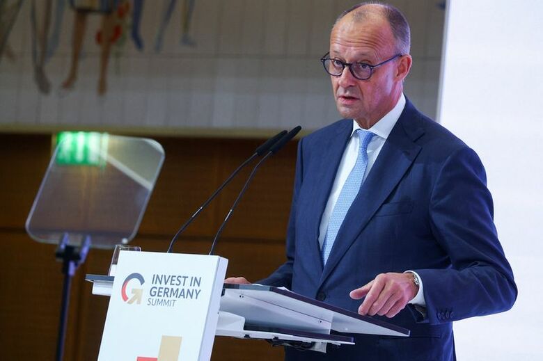 写真はメルツ独首相。ベルリンで２０日撮影。REUTERS/Lisi Niesner