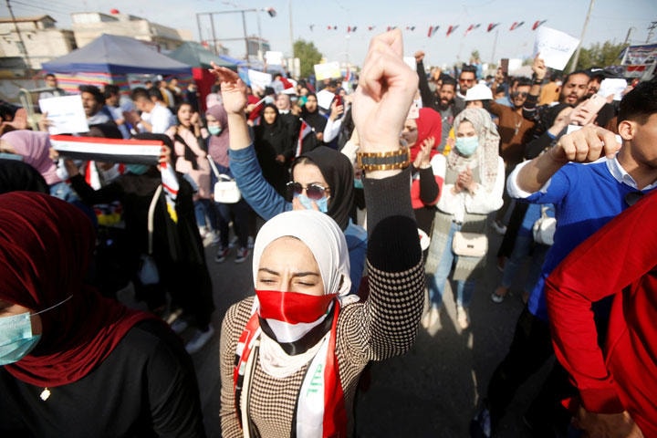 イラクの反政府デモの怒りはイランだけでなくアメリカにも向けられ始めた　Essam Al Sudani-REUTERS