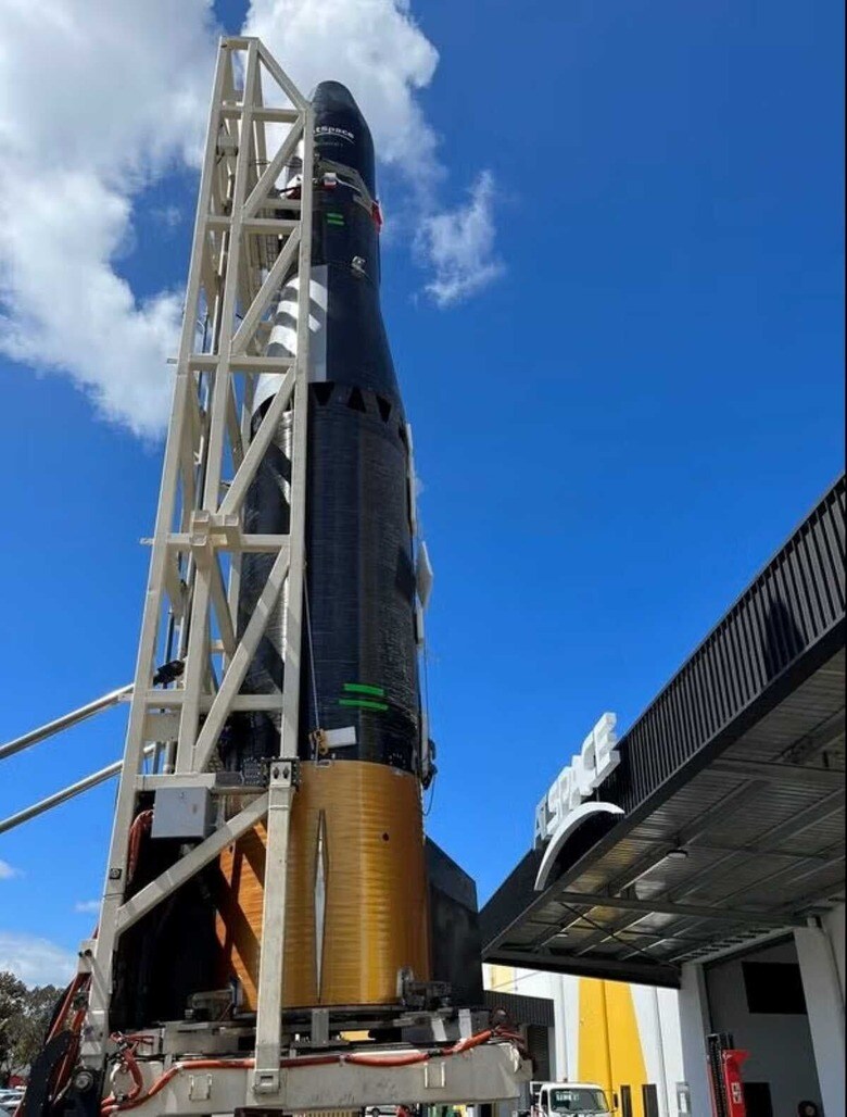 ＴｉＳｐａｃｅの関連会社、ＡｔＳｐａｃｅが運用するサブオービタルロケット「Ｋｅｓｔｒｅｌ　Ｉ」。南オーストラリア州ウェイラーズウェイで２０２２年１２月撮影。提供写真（２０２４年　ロイター/tiSPACE/AtSpace）