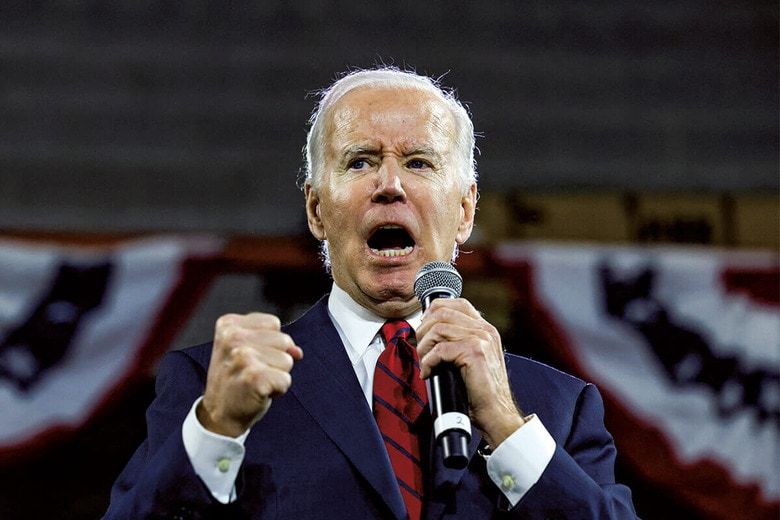 バイデンは「自由世界」の旗振り役を自任しているが……　EVELYN HOCKSTEINーREUTERS