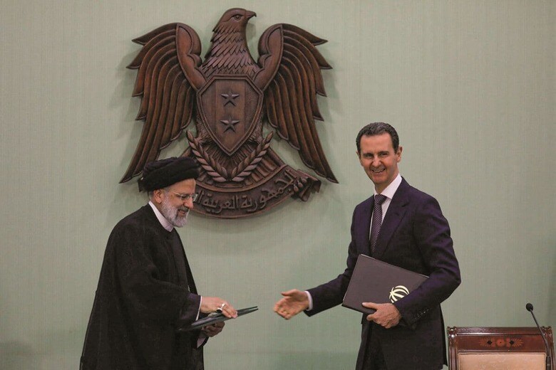 シリアでイランのライシ大統領とシリアのアサド大統領が署名（5月）YAMAM AL SHAARーREUTERS