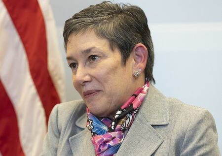 　１月２６日、米通商代表部（ＵＳＴＲ）次席代表で世界貿易機関（ＷＴＯ）大使のマリア・ペイガン氏（写真）は、ＷＴＯの紛争解決制度の改革に向け米国は各国との協議の第３段階に入っており、同制度が２０２４年末までに完全に機能させることを目指していると、ロイターに述べた。写真はジュネーブで撮影（２０２３年　ロイター／Denis Balibouse ）