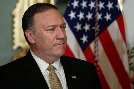 　８月１３日、米中央情報局（ＣＩＡ）のポンペオ長官は、北朝鮮が７月にミサイル発射実験を２度行ったことを踏まえると、再び発射実験が行われても驚きではないとの考えを示した。ワシントンで１月撮影（２０１７年　ロイター/Jonathan Ernst）