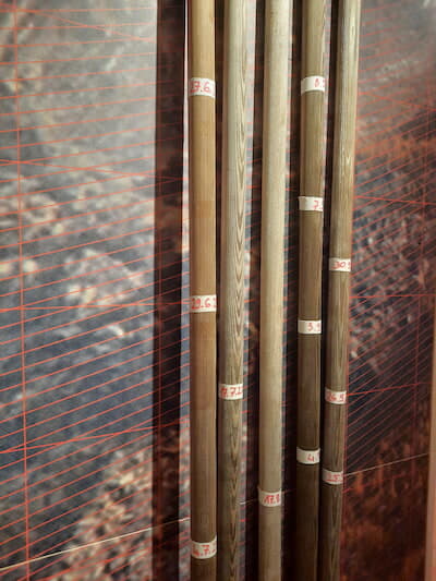 アレッチ氷河の計測スティック