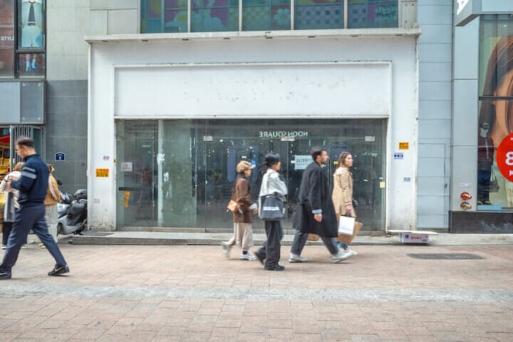 ソウル中心部の空き店舗