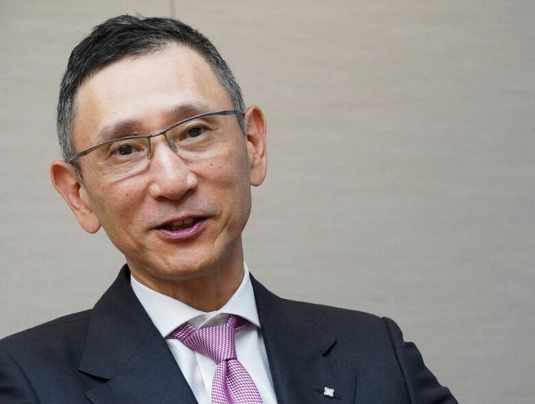三井住友信託銀行の米山学朋社長。6月4日、都内で撮影。REUTERS/Miho Uranaka