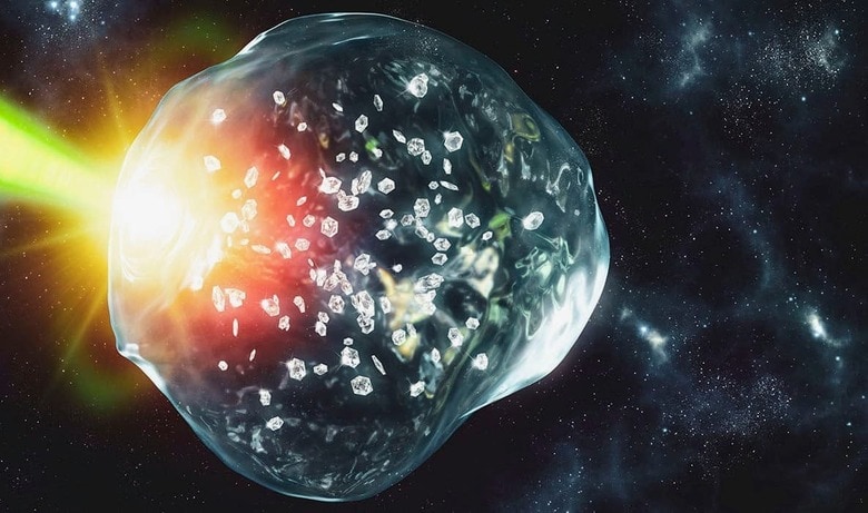 「ダイヤモンドの雨」は、珍しい現象ではないのかもしれない...... Greg Stewart/SLAC National Accelerator Laboratory)