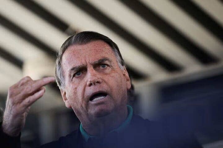 ブラジル連邦警察は１８日、最高裁による令状に基づきボルソナロ前大統領の自宅を捜索した。１７日撮影（２０２５年　ロイター/Adriano Machado）