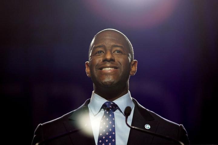 州都タラハシーの市長から初の黒人知事候補に選ばれたギレム 　Chris Aluka-REUTERS