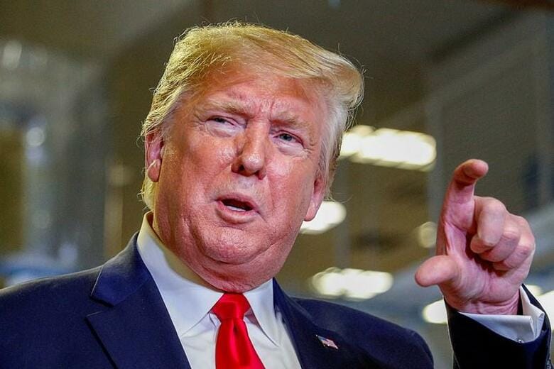 韓国紙の朝鮮日報は米政府は韓国が在韓米軍の駐留経費負担を増額するという米国の要求に応じない場合に、駐留部隊を一部引き揚げることを検討していると伝えた。写真は20日、テキサス州おーすちんのアップル施設でスピーチするトランプ氏（2019年　ロイター/Tom Brenner）