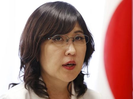 　６月１０日、自民党特命委最終報告案の全容が明らかになった。写真はロイターのインタビューに応じる稲田朋美政調会長。都内で５月撮影（２０１５年　ロイター／Toru Hanai）