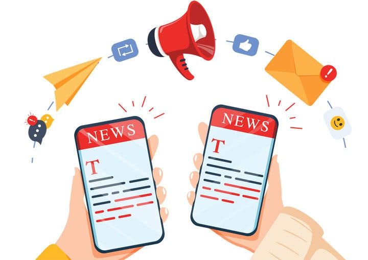 あなたのスマホにも怪しいニュースサイトからの情報が？　ILLUSTRATION BY MYKYTA DOLMATOV／ISTOCK