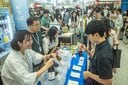 酒類＆ワイン博覧会に出展した日本の酒造メーカー「獺祭」のブース　（撮影＝筆者）