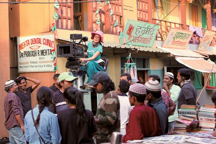 撮影中の中原圭子　COURTESY OF KEIKO NAKAHARA