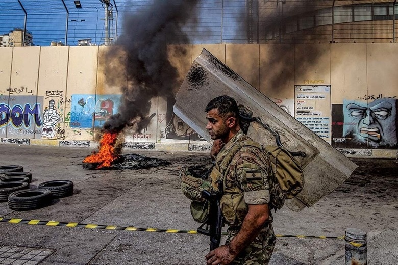 レバノン軍の役割は国防よりも治安維持が中心となっている（ベイルート）　MARWAN NAAMANIｰPICTURE ALLIANCE/GETTY IMAGES