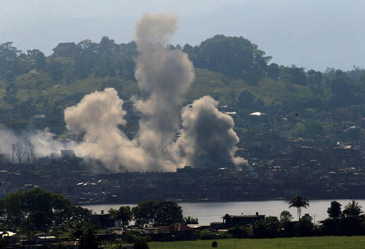 2017年、ISに忠誠を誓う組織とフィリピン軍の戦いで荒れたマラウィ市　Romeo Ranoco-REUTERS