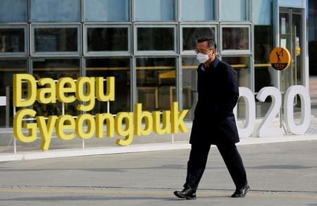中国以外で最初に新型コロナウイルス感染が急拡大した韓国南東部の大邱市で、新たな感染者の報告が初めてゼロとなった。同市内で３月撮影（２０２０年　ロイター/Kim Kyung-Hoon）