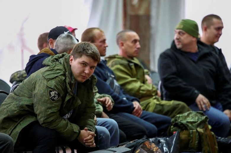 動員されたロシアの予備役（2022年9月）　REUTERS/Stringer