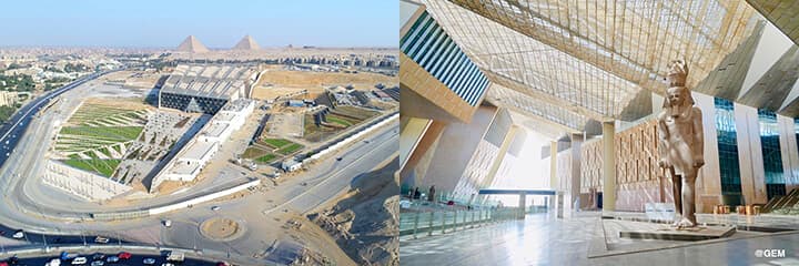 大エジプト博物館とラムセス２世の巨像