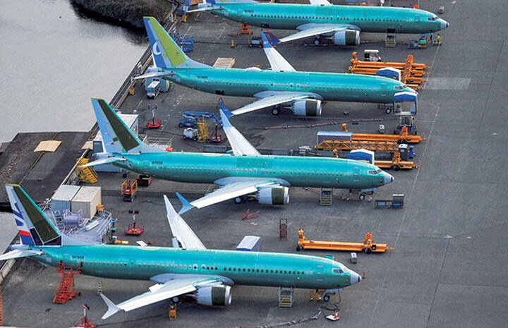 2件の大事故を受けて運航停止中の737MAX　Lindsay Wasson-REUTERS