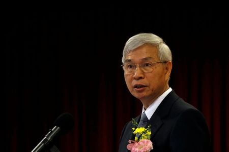 　台湾中央銀行の楊金龍総裁（写真）は１１日、米国が台湾を為替操作国・地域に指定する可能性があるとの見方を示した。２０１８年２月撮影（２０２１年　ロイター／Tyrone Siu）