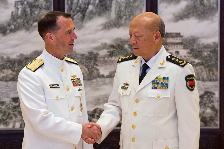 米海軍制服組トップ訪中 南シナ海問題に関し会談　Ng Han Guan-REUTERS