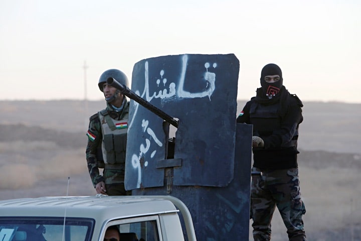 １０月１７日、イラクのアバディ首相は、過激派組織「イスラム国」（ＩＳ）の同国最大拠点である北部モスルの奪還作戦を開始したと発表した。（２０１６年　ロイター/Azad Lashkari）