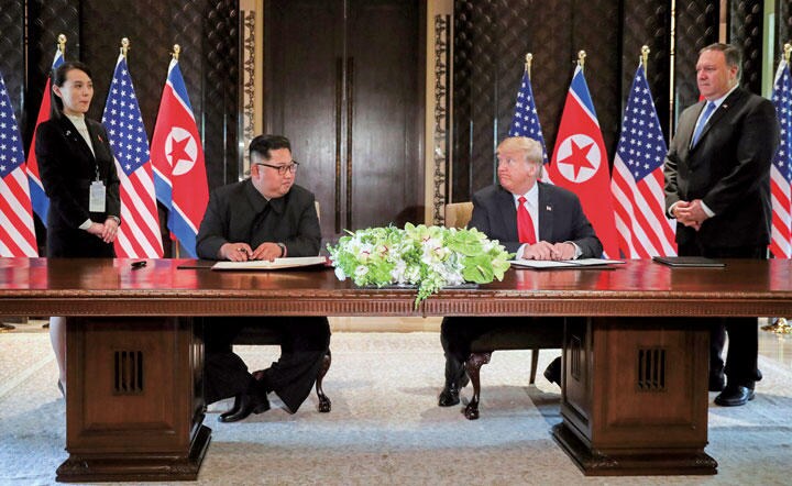 米朝首脳会談から7カ月、一方的な武装解除を要求するアメリカのアプローチが行き詰まっている　Jonathan Ernst-REUTERS