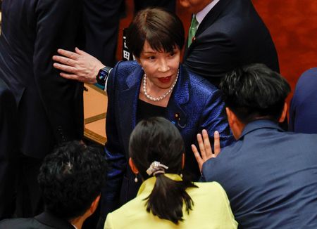 写真は高市首相。２月１８日、衆院本会議場で撮影。REUTERS/Kim Kyung-Hoon
