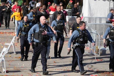 　米中西部ミズーリ州カンザスシティーのユニオン駅周辺で２月１４日、銃撃事件が発生し、１人が死亡した（２０２４年　ロイター/Kirby Lee-USA TODAY Sports）