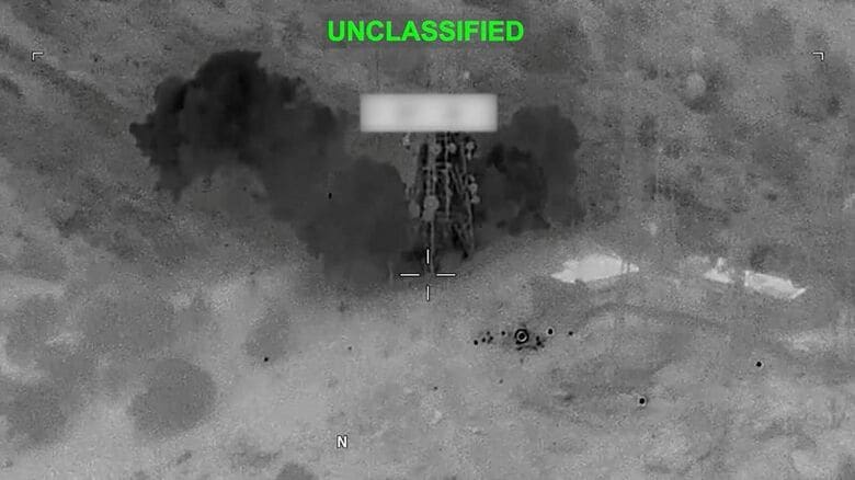 米中央軍が17日公開した動画より。U.S. Central Command/Handout via REUTERS