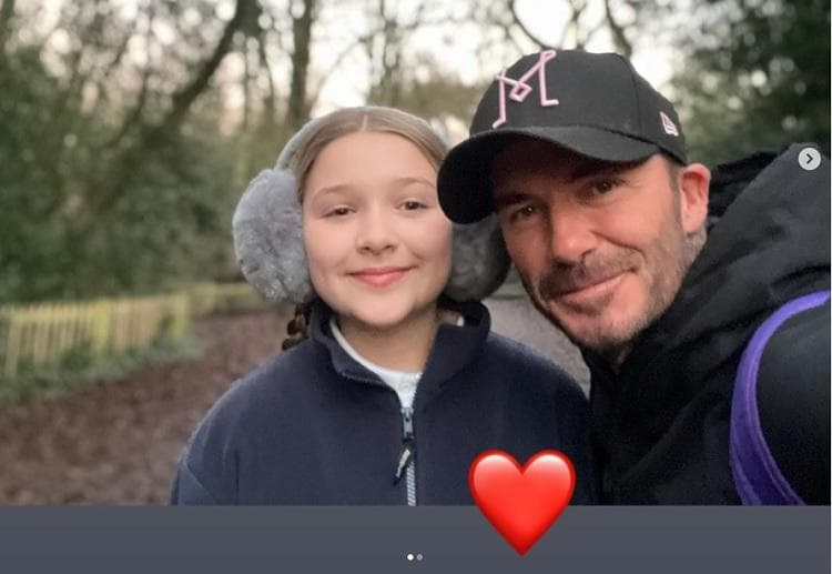 ベッカムとハーパー・セブン　@davidbeckham/Instagram
