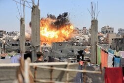 ガザ北部住宅にイスラエル軍の空爆、8歳と12歳含む4人死亡