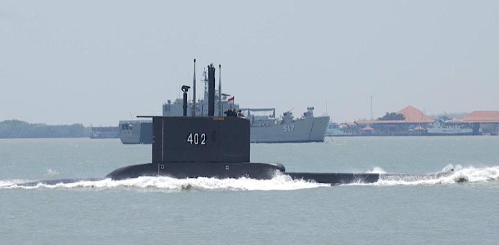 消息不明となっているインドネシア海軍の潜水艦「KRIナンガラ402」　Antara Foto Agency - REUTERS